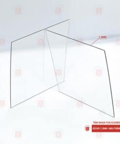 Tấm polycarbonate đặc ruột 1.2mm trắng trong