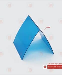 Tấm polycarbonate đặc ruột 1.2mm xanh hồ
