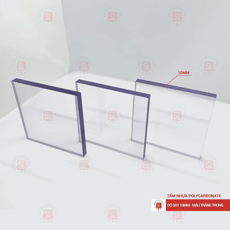 Tấm Polycarbonate đặc ruột 10mm trắng