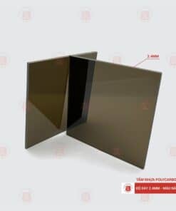 Tấm Polycarbonate đặc ruột 2.4mm nâu trà
