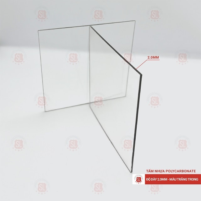 Tấm Polycarbonate đặc ruột 2mm trắng