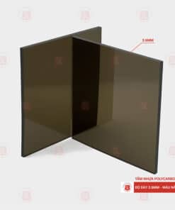 Tấm Polycarbonate đặc ruột 3.6mm nâu trà