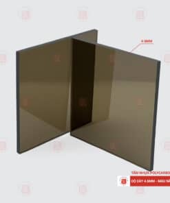 Tấm Polycarbonate đặc ruột 4.6mm màu nâu trà