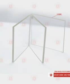 Tấm polycarbonate đặc ruột 5mm trắng trong