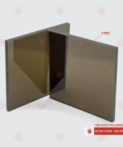 Tấm polycarbonate đặc ruột 6mm nâu trà