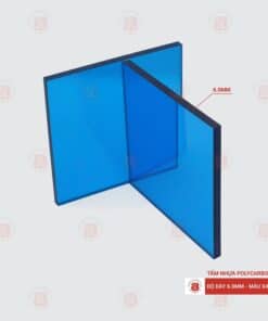 Tấm polycarbonate đặc ruột 6mm xanh hồ