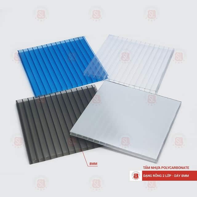 Tấm Polycarbonate rỗng ruột 8mm SL
