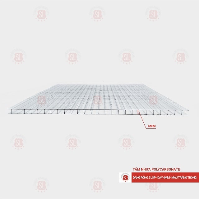 Tấm Polycarbonate Rỗng Ruột 4mm 4