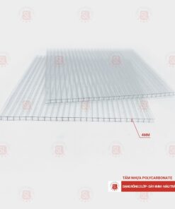 Tấm Polycarbonate Rỗng Ruột 4mm trắng trong