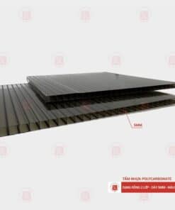 Tấm Polycarbonate rỗng ruột 5mm nâu trà