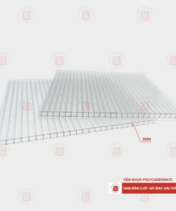 Tấm Polycarbonate rỗng ruột 5mm trắng