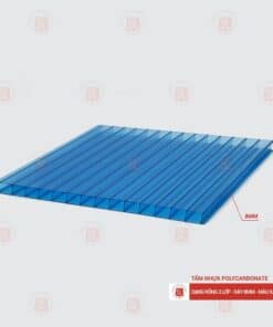 Tấm Polycarbonate rỗng ruột 8mm xanh hồ